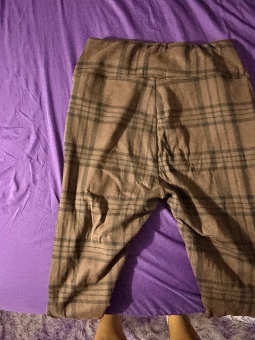 Cozy Plaid  Pants in Brown